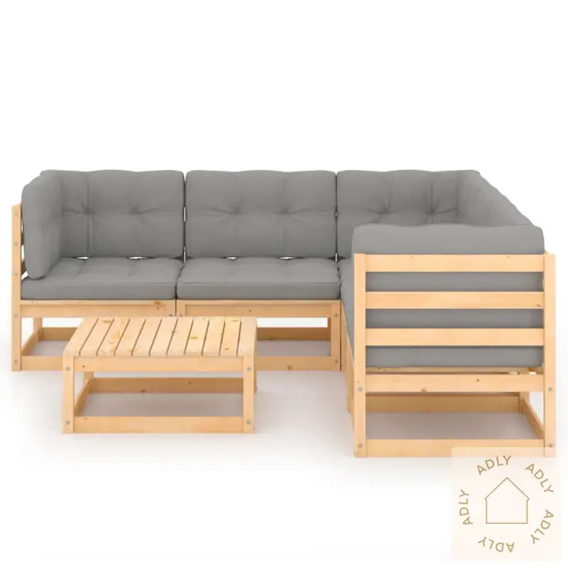 Hagesofagruppe Med Puter 6 Deler Heltre Furu