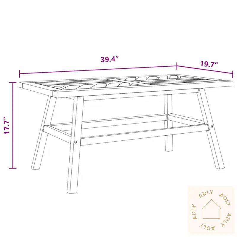 4-Delt Hage Lounge-Sett Solid Tre Akasietre