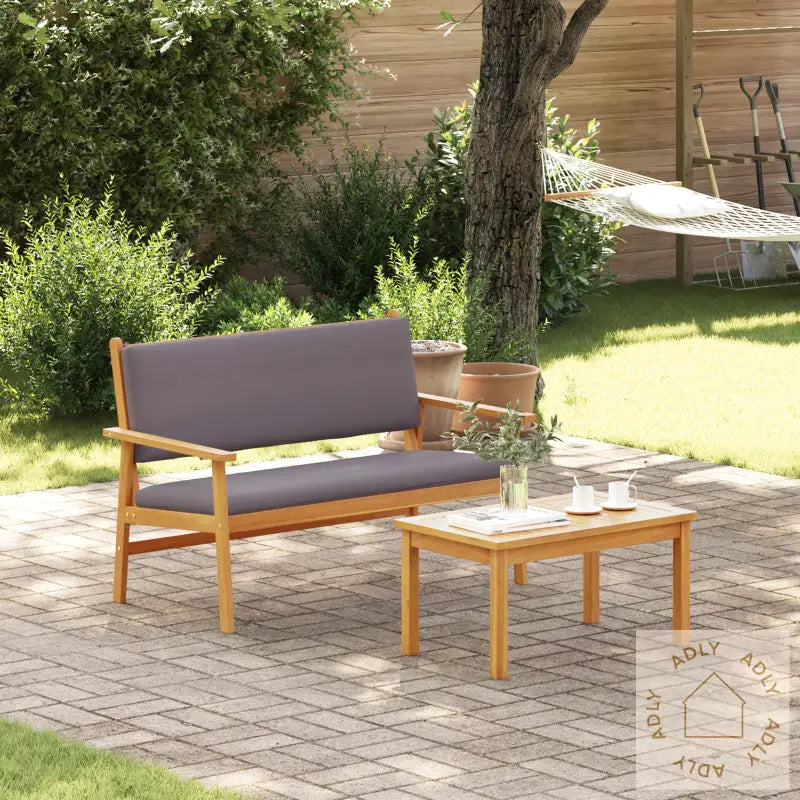 4-Delt Hagesofa Sett Med Puter I Solid Akasietre