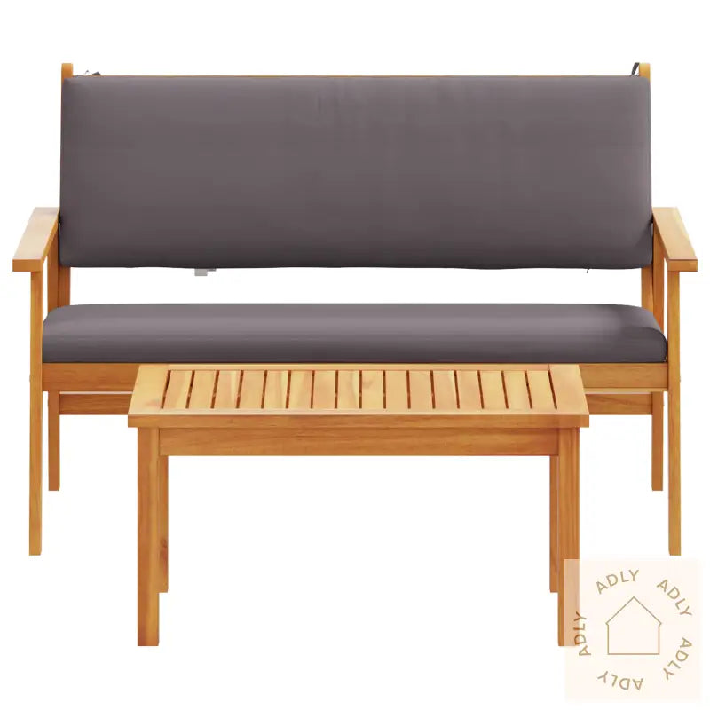 4-Delt Hagesofa Sett Med Puter I Solid Akasietre