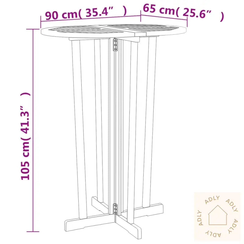 Foldbart Barsett 5 Deler Heltre Teak