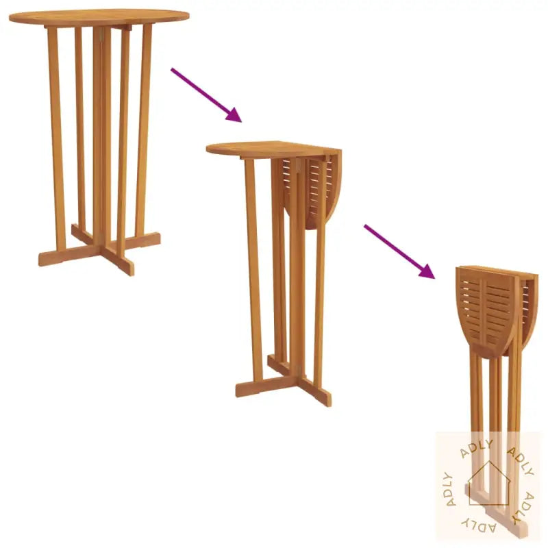 Foldbart Barsett 5 Deler Heltre Teak