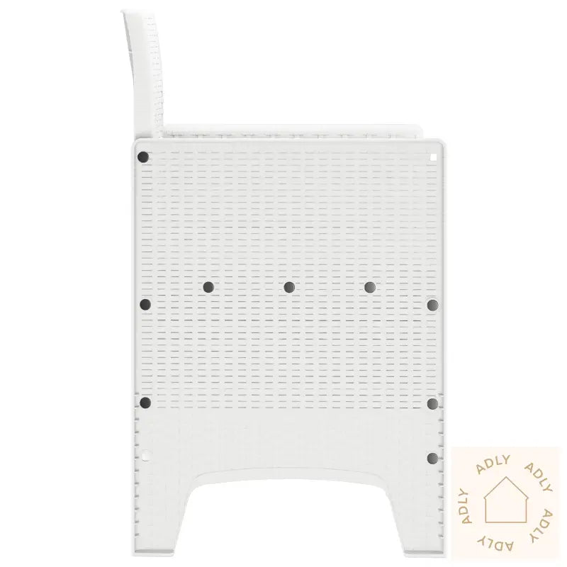 Hage Stoler 4 Stk Hvit Poly Rottning