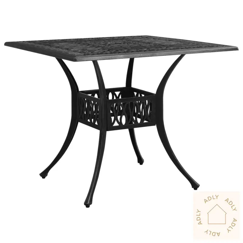 Bistrosett 5 Deler Støpt Aluminium Svart