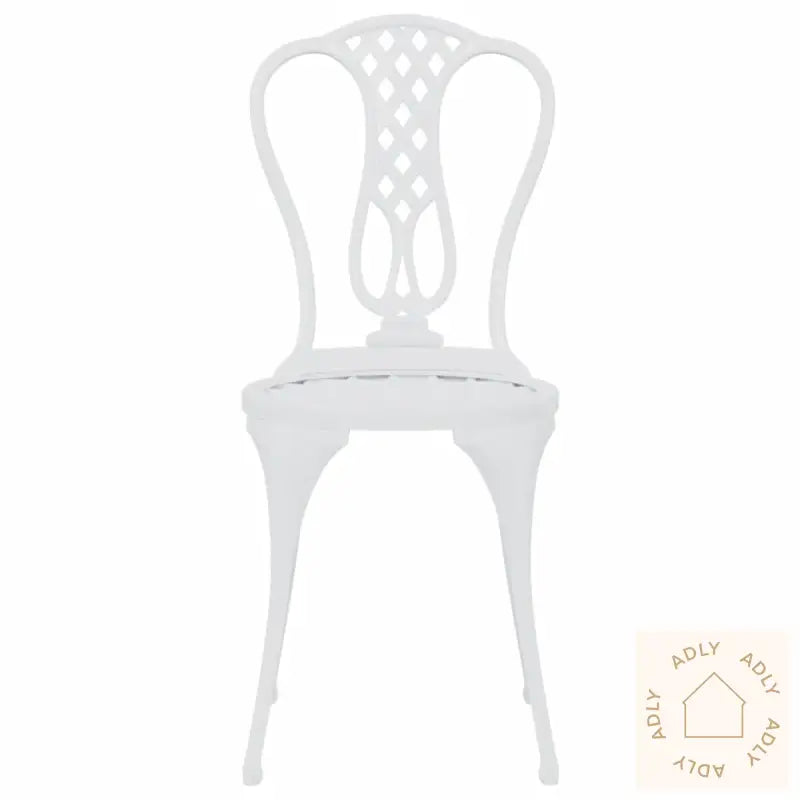 Bistrosett 3 Deler Støpt Aluminium Hvit