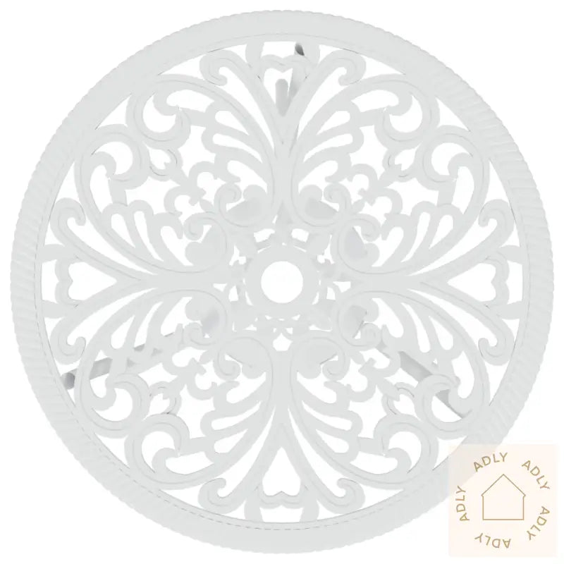 Bistrosett 3 Deler Støpt Aluminium Hvit