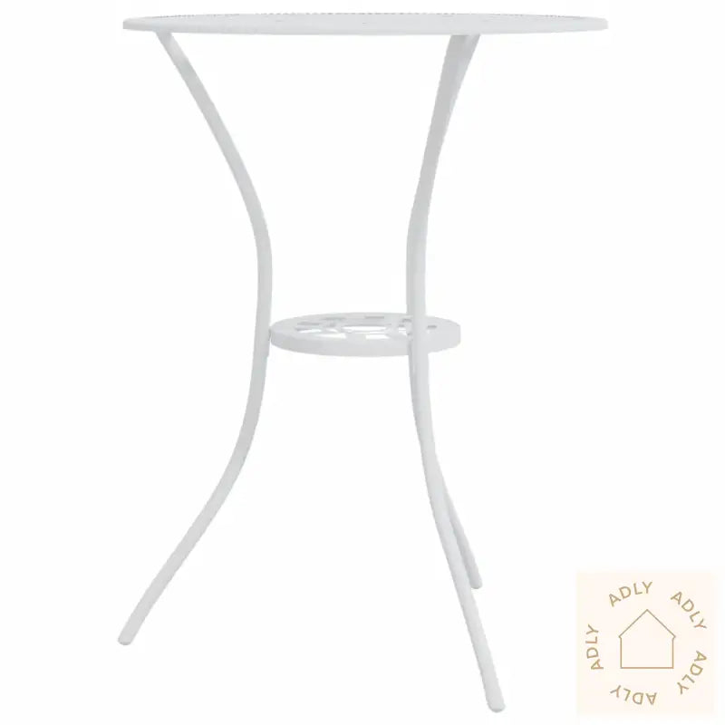 Bistrosett 3 Deler Støpt Aluminium Hvit