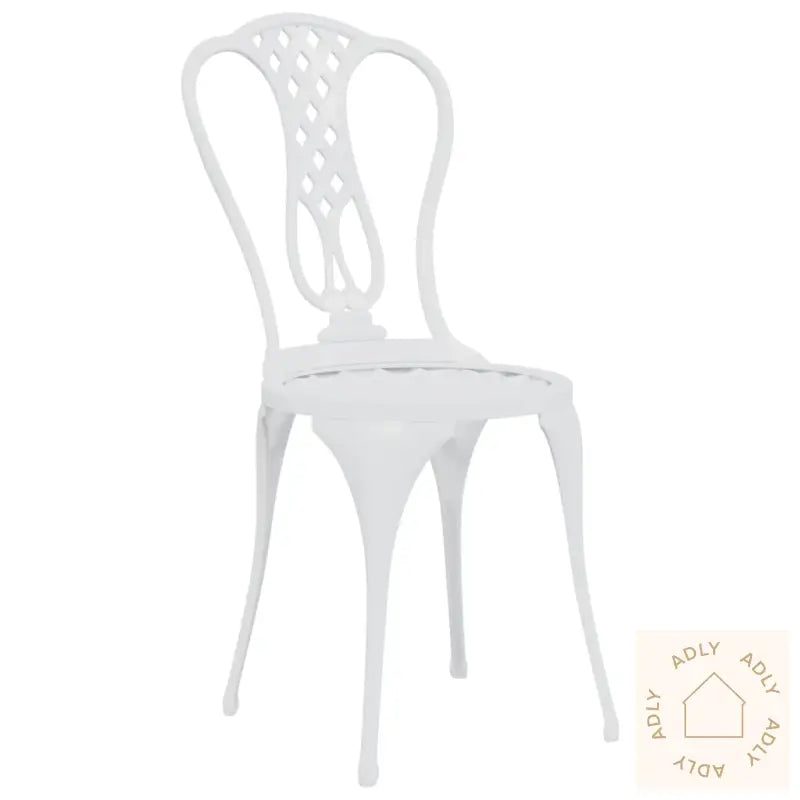 Bistrosett 3 Deler Støpt Aluminium Hvit