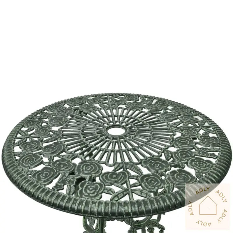 Bistrosett 3 Deler Støpt Aluminium Grønn