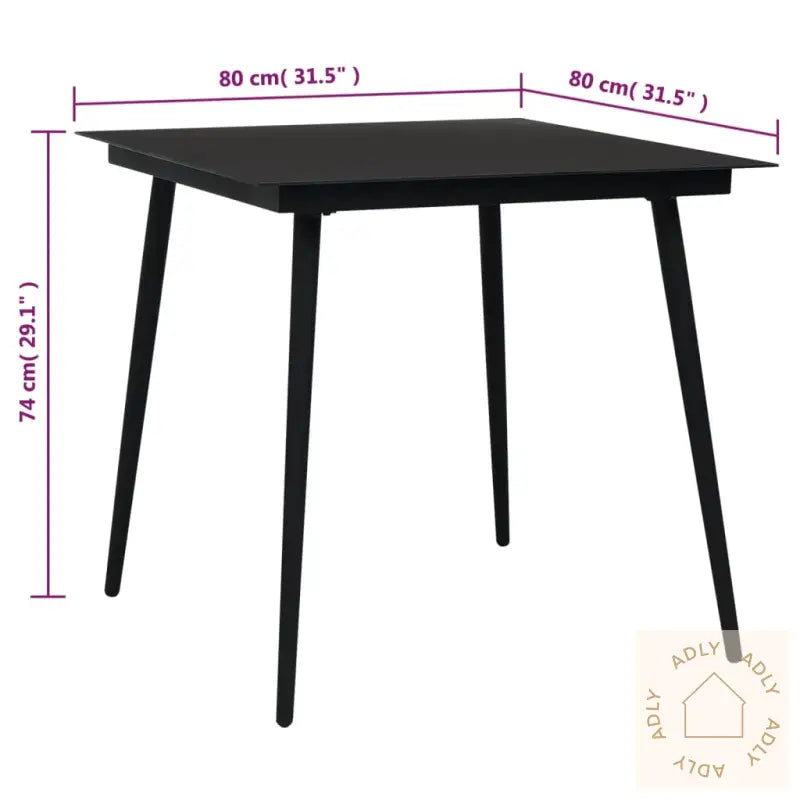 Hagespisegruppe 3 Deler Svart Pvc-Rotting
