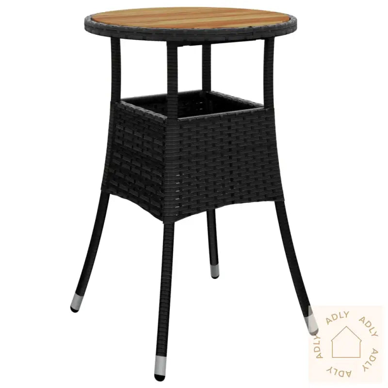 Hagebistrosett Med Puter 3 Deler Svart Polyrotting