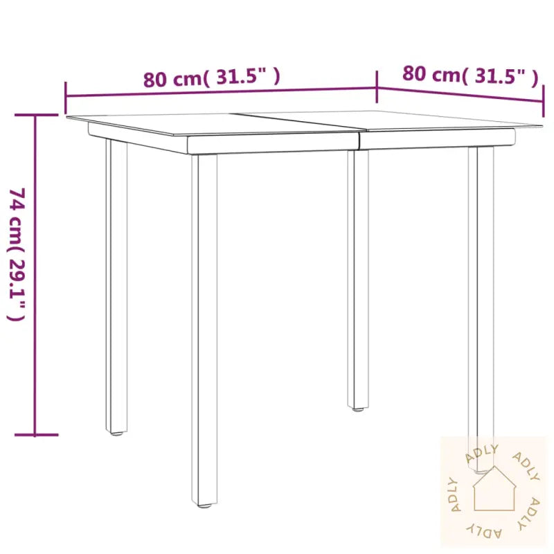 Hagespisegruppe 5 Deler Svart Polyrotting