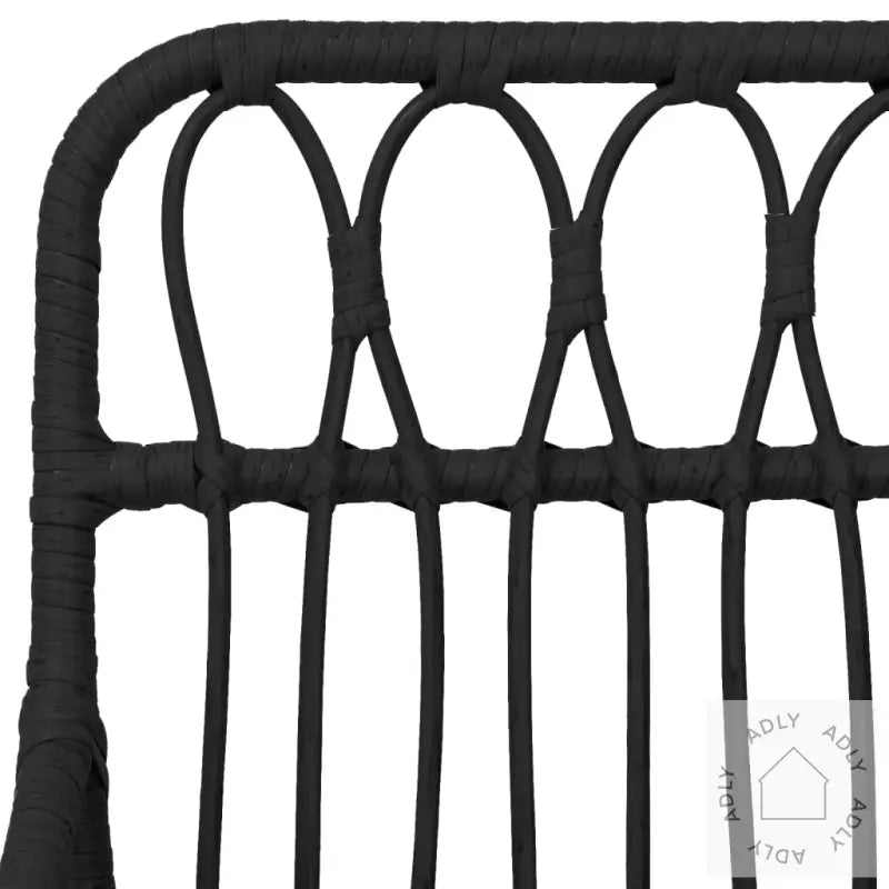 Hagespisegruppe 7 Deler Svart Polyrotting