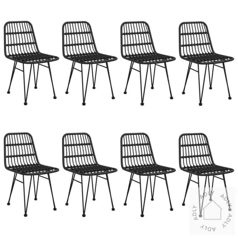 Hagespisegruppe 9 Deler Svart Polyrotting