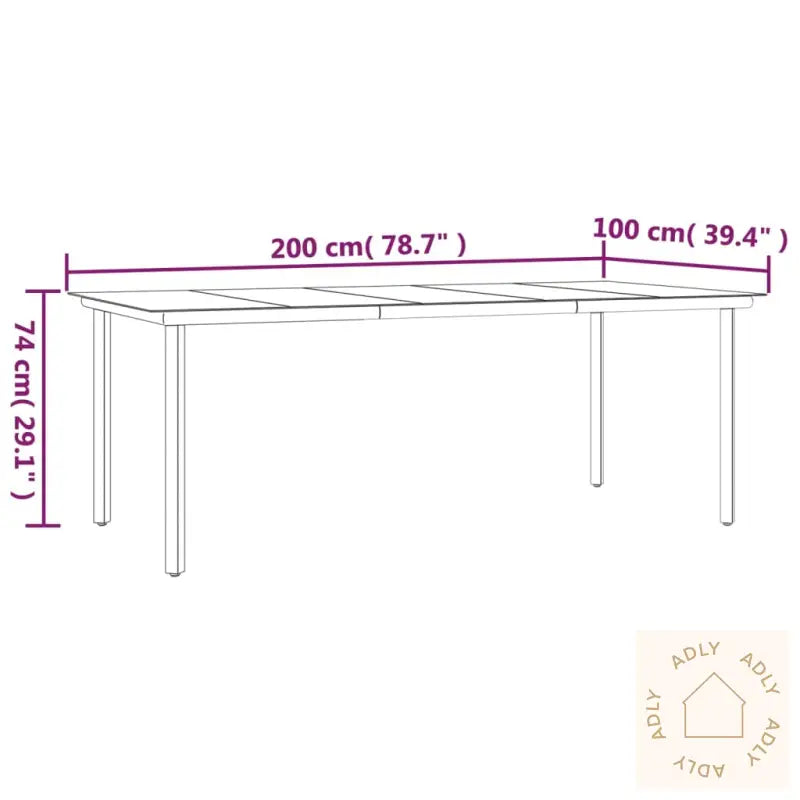 Hagespisegruppe 9 Deler Svart Polyrotting
