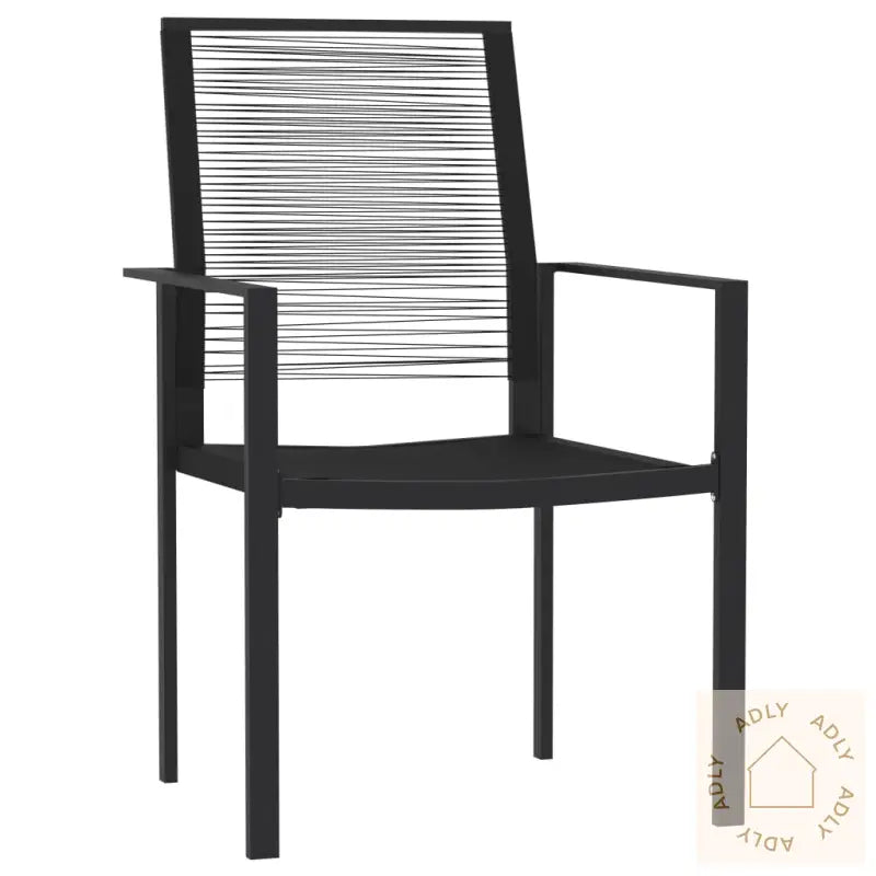 Utendørs Spisestue 5 Deler Svart