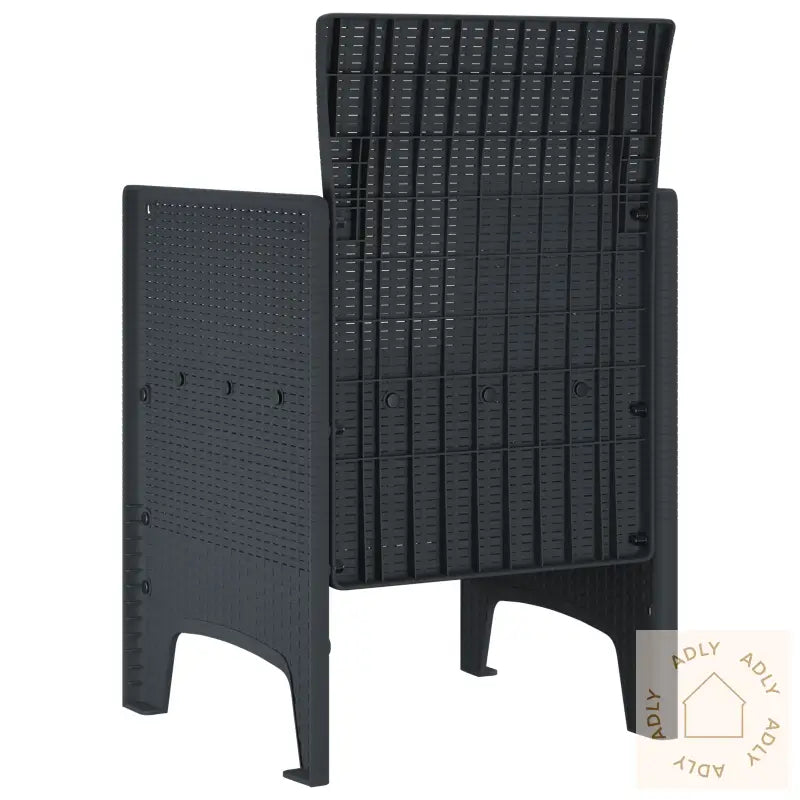 Hage Stoler Med Puter 2 Stk Antrasitt Poly Rattan