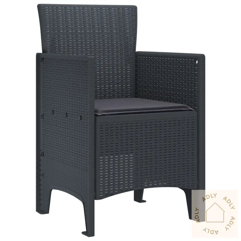 Hage Stoler Med Puter 2 Stk Antrasitt Poly Rattan