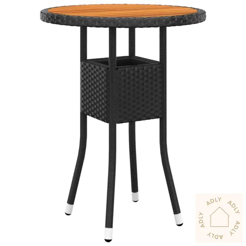 Hagebistrosett 3 Deler Polyrotting Og Heltre Svart