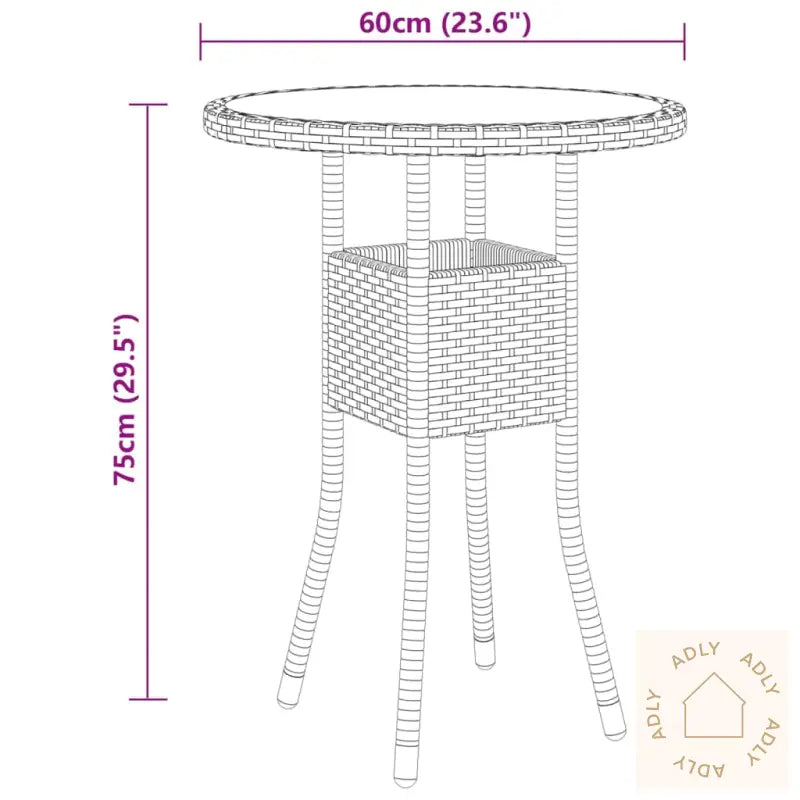 Hagespisegruppe 3 Deler Polyrotting Grå