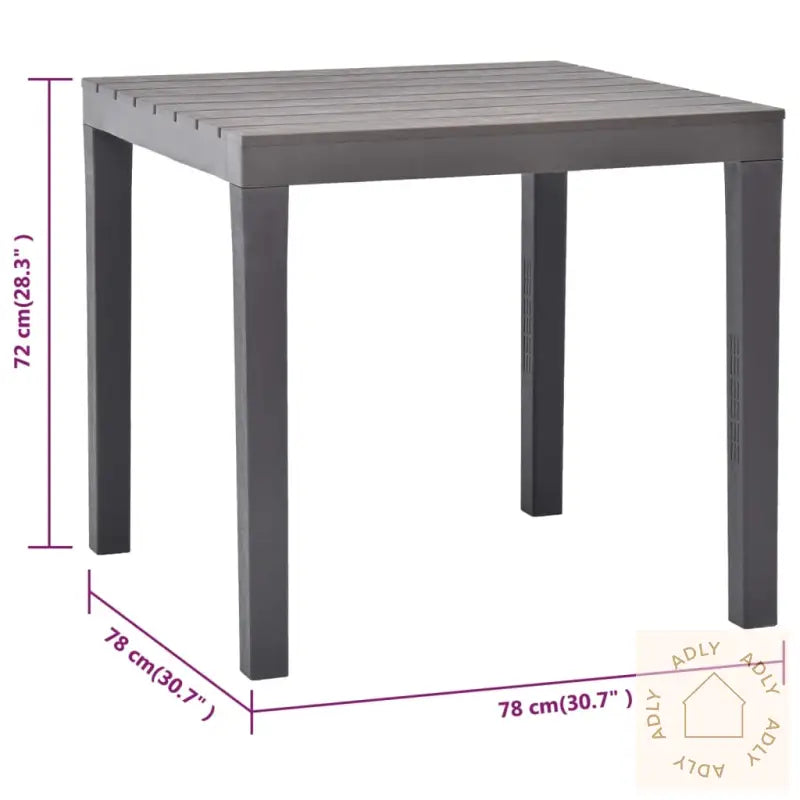 Hagebord Med 2 Benker Plast Brun