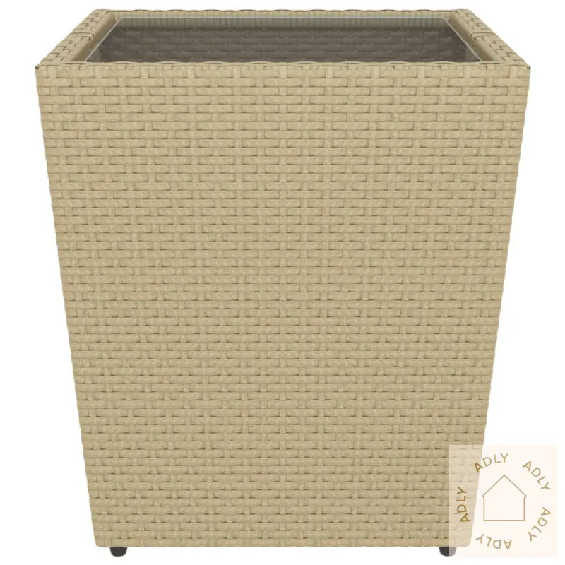 Hagebistrosett 5 Deler Polyrotting Og Herdet Glass Beige