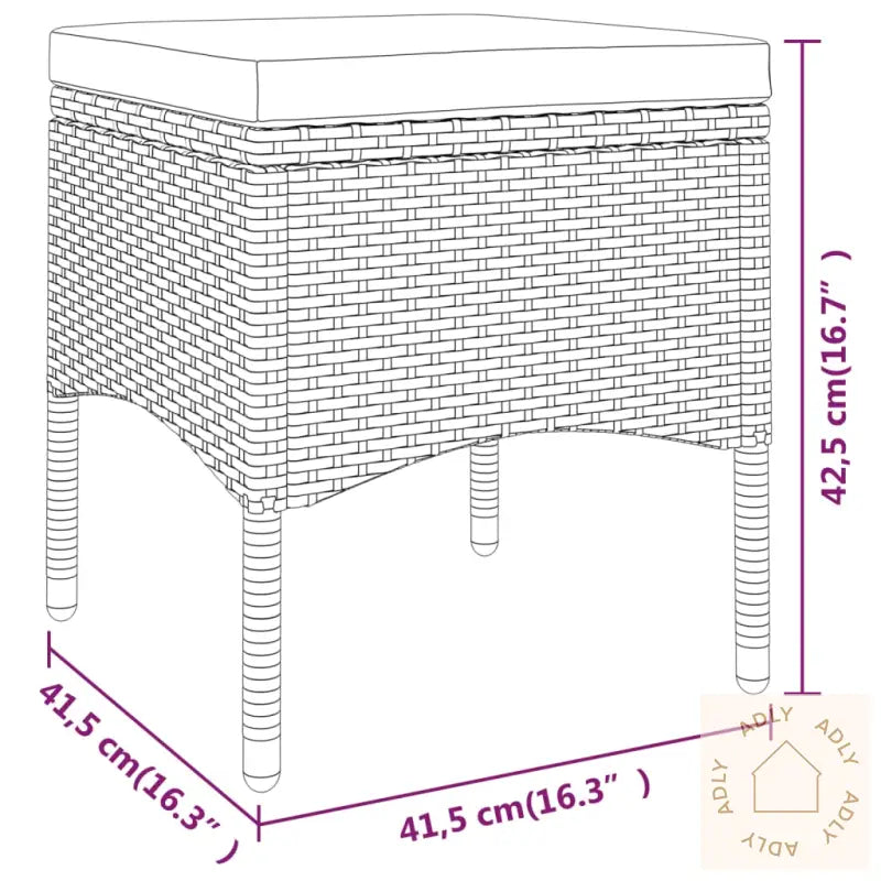 Hagebistrosett 5 Deler Polyrotting Og Herdet Glass Beige