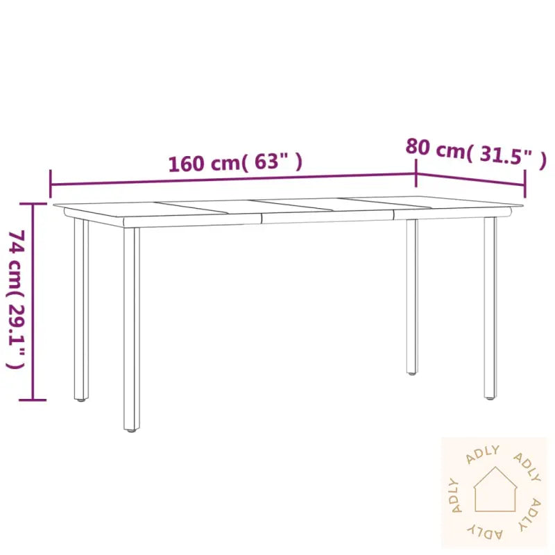 Hagespisegruppe Med Puter 7 Deler Polyrotting Svart