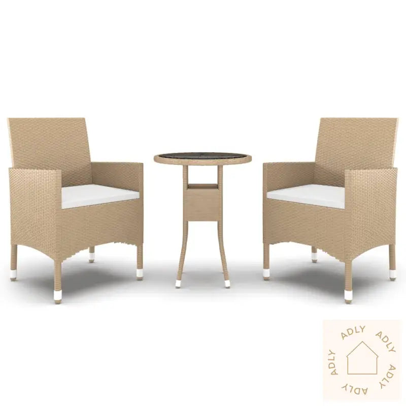 Hagespisegruppe 3 Deler Polyrotting Beige