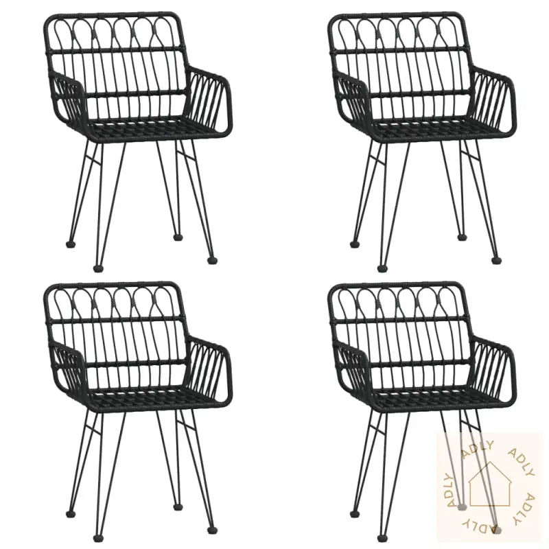 Hagespisegruppe 5 Deler Svart Polyrotting