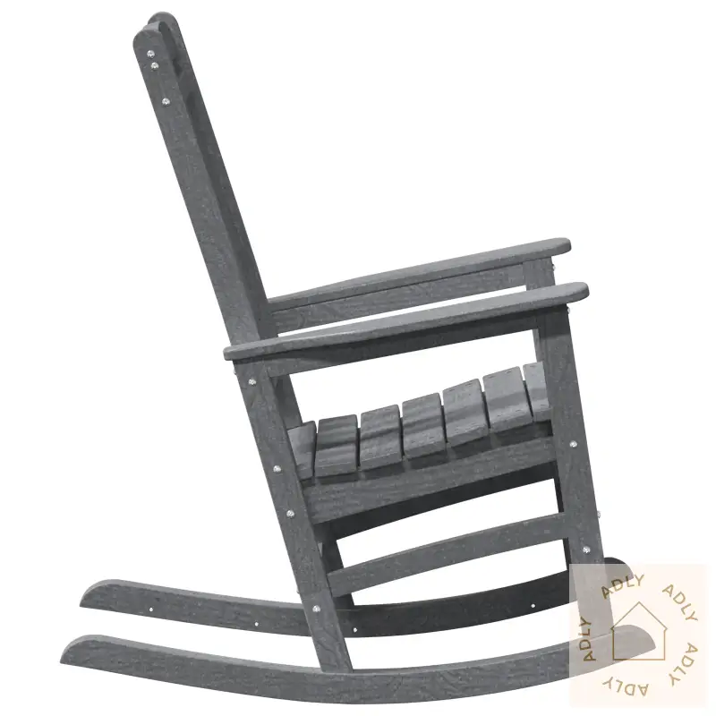 Hagemøbel Gyngestoler 2 Stk Lysegrå 70X92X107.5 Cm Hdpe