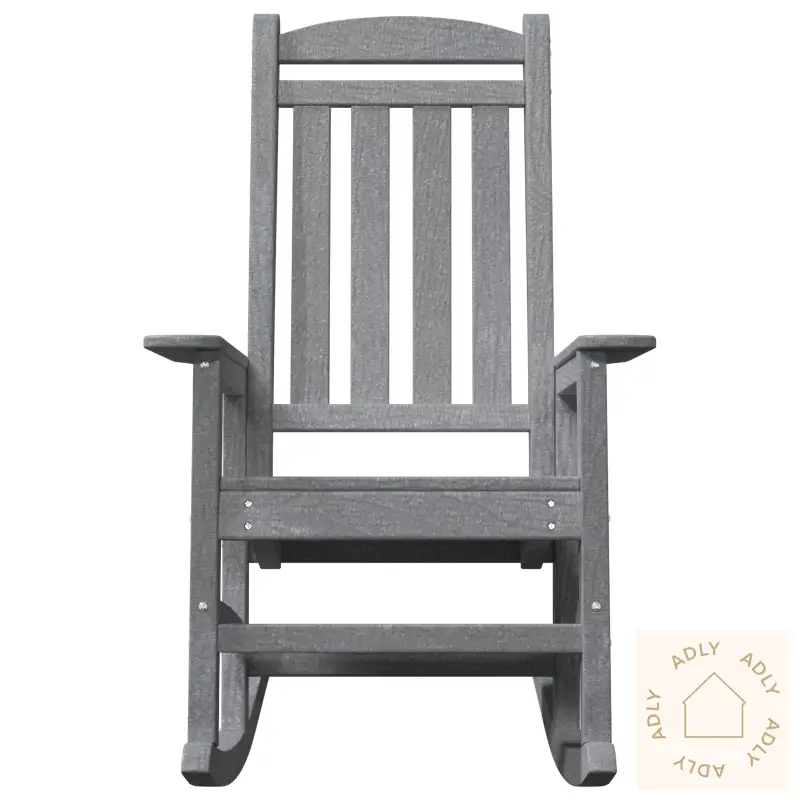 Hagemøbel Gyngestoler 2 Stk Lysegrå 70X92X107.5 Cm Hdpe