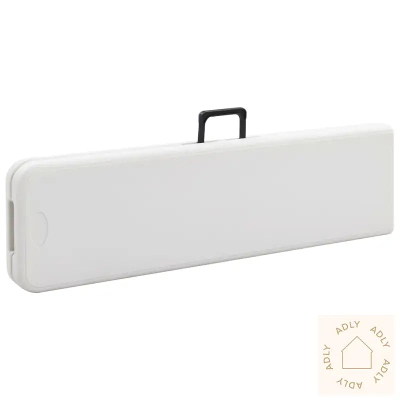 Sammenleggbart Hagebord Med 2 Benker 180 Cm Stål Og Hdpe Hvit
