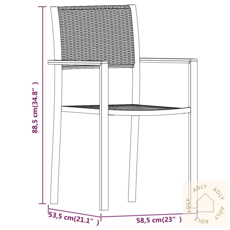 Utendørs Spisestue 9 Deler Hvit