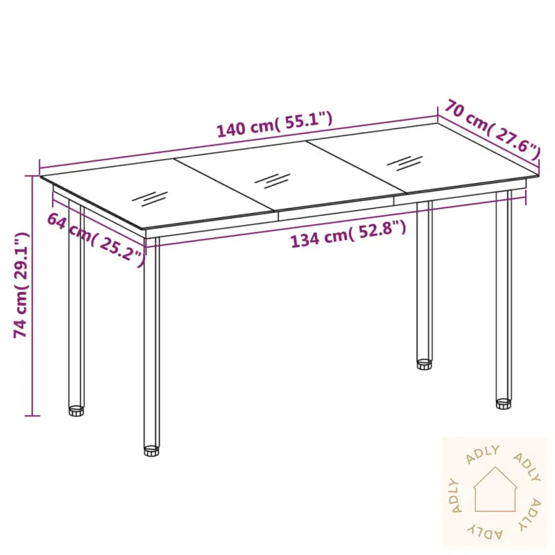 Utendørs Spisestue 7 Deler Grå