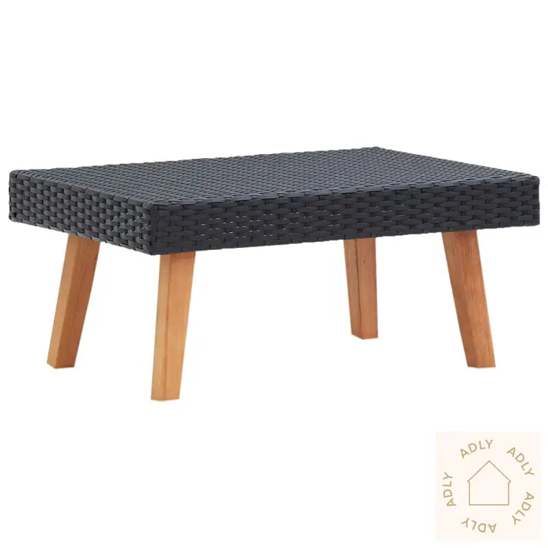 Hagesofagruppe Med Puter 2 Deler Polyrotting Svart