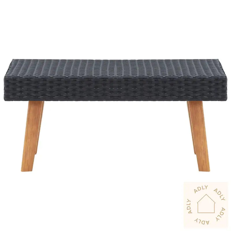 Hagesofagruppe Med Puter 2 Deler Polyrotting Svart