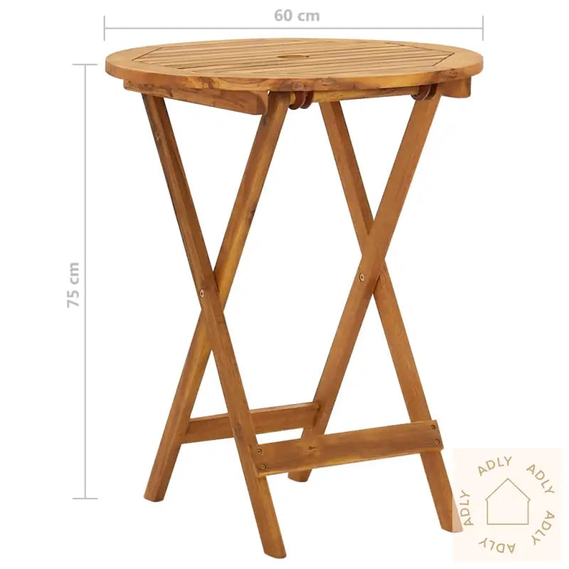 Sammenleggbart Bistrosett 3 Deler Heltre Akasie