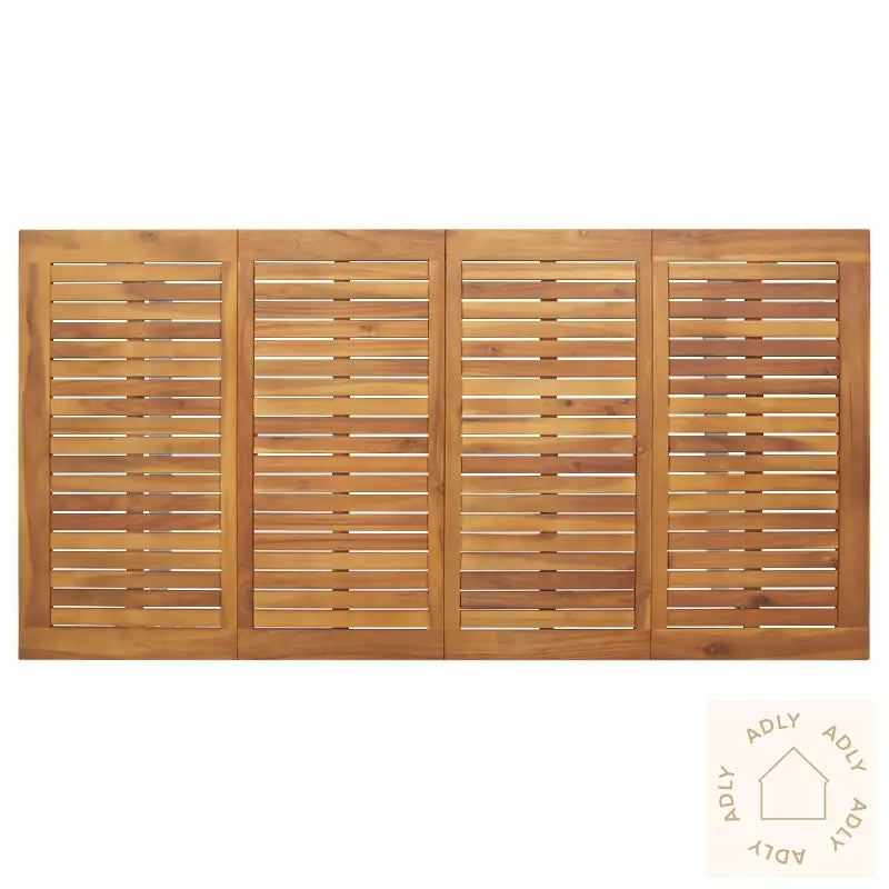 7-Delt Hage Spisebordsett I Solid Akasietre Og Metall