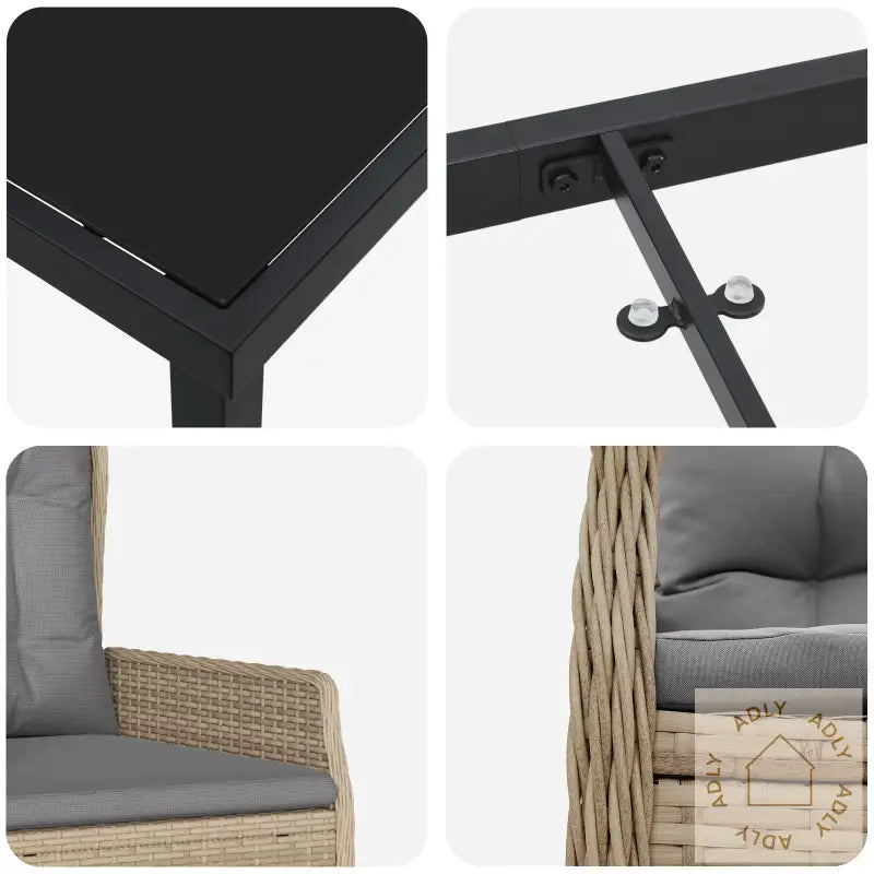 5 Delt Hagemøbler Beige Polyrotting