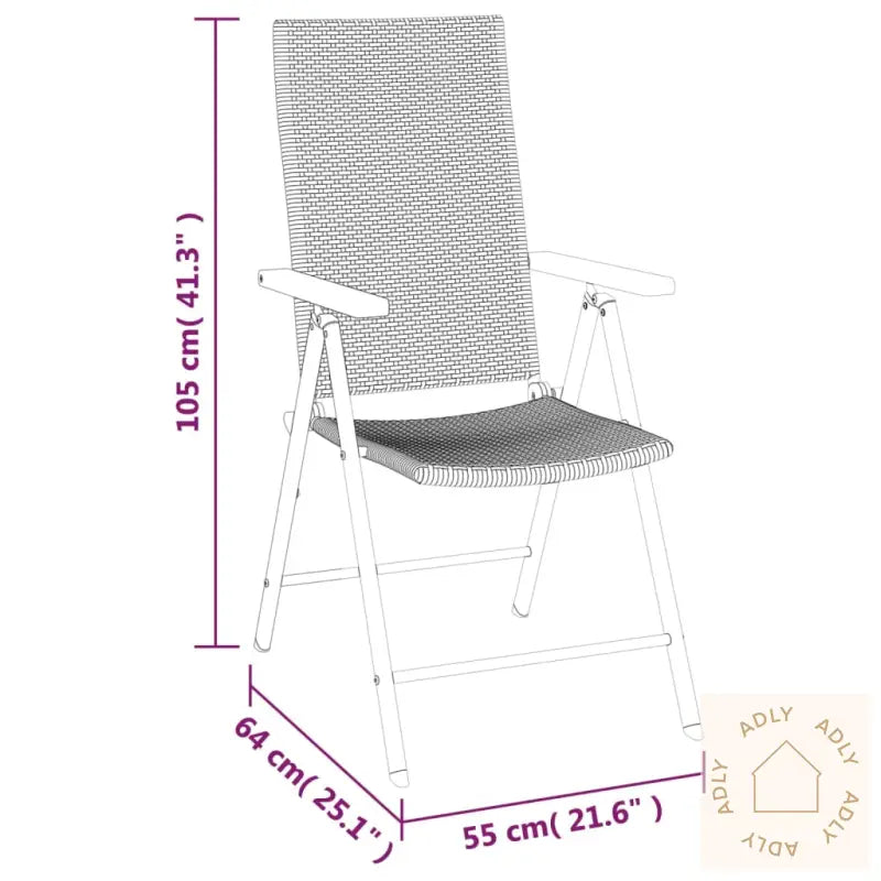 Hagespisegruppe 5 Deler Svart Og Brun Polyrotting