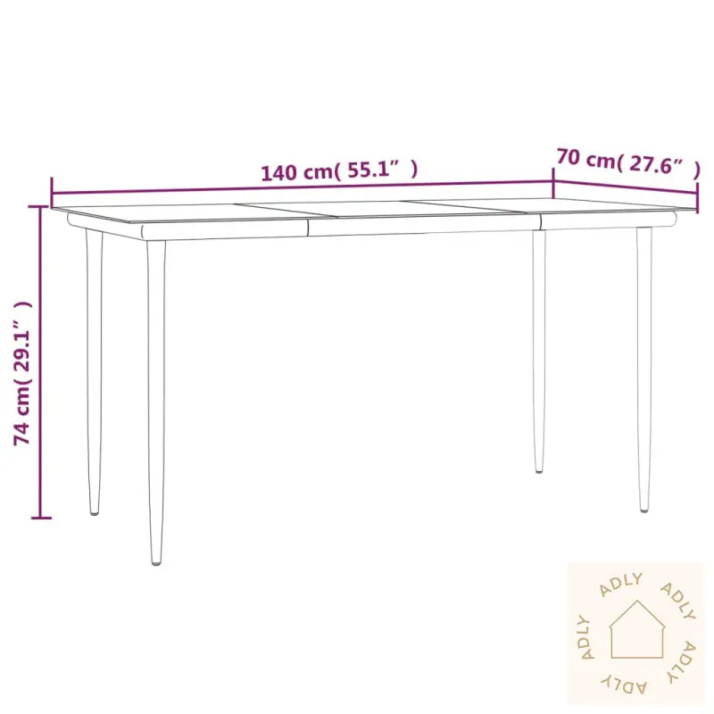 Hagespisegruppe 5 Deler Svart Polyrotting