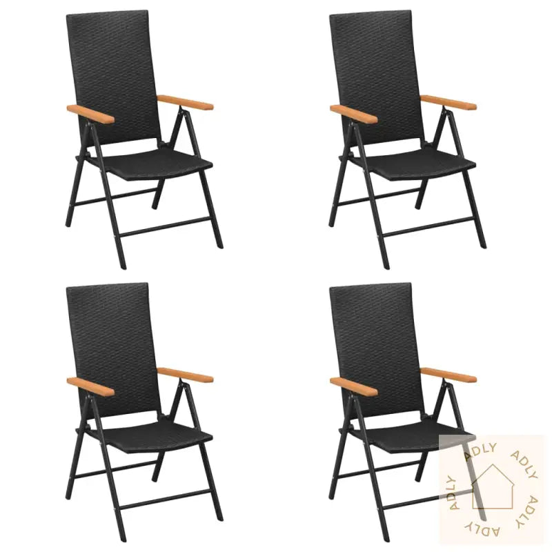 Hagespisegruppe 5 Deler Svart Og Brun Polyrotting