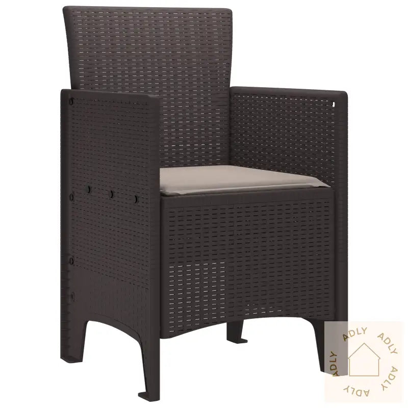 Hagemøbler Med Puter 2 Stk Brun Poly Rattan
