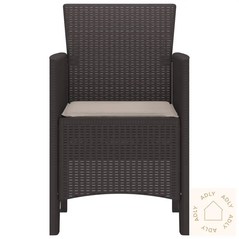 Hagemøbler Med Puter 2 Stk Brun Poly Rattan