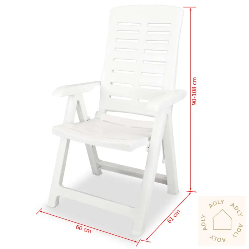 Hagelenestoler 4 Stk Plast Hvit