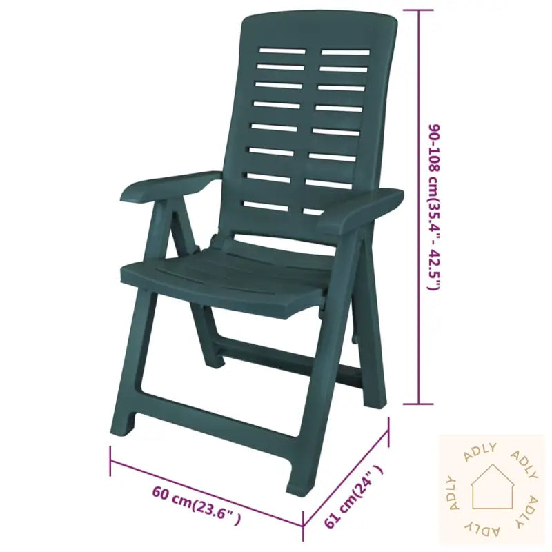 Hagelenestoler 6 Stk Plast Grønn