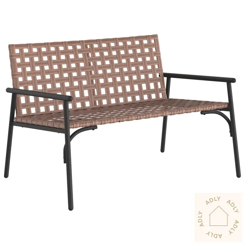 Hagebenk Svart 113X79X75 Cm Poly Rattan