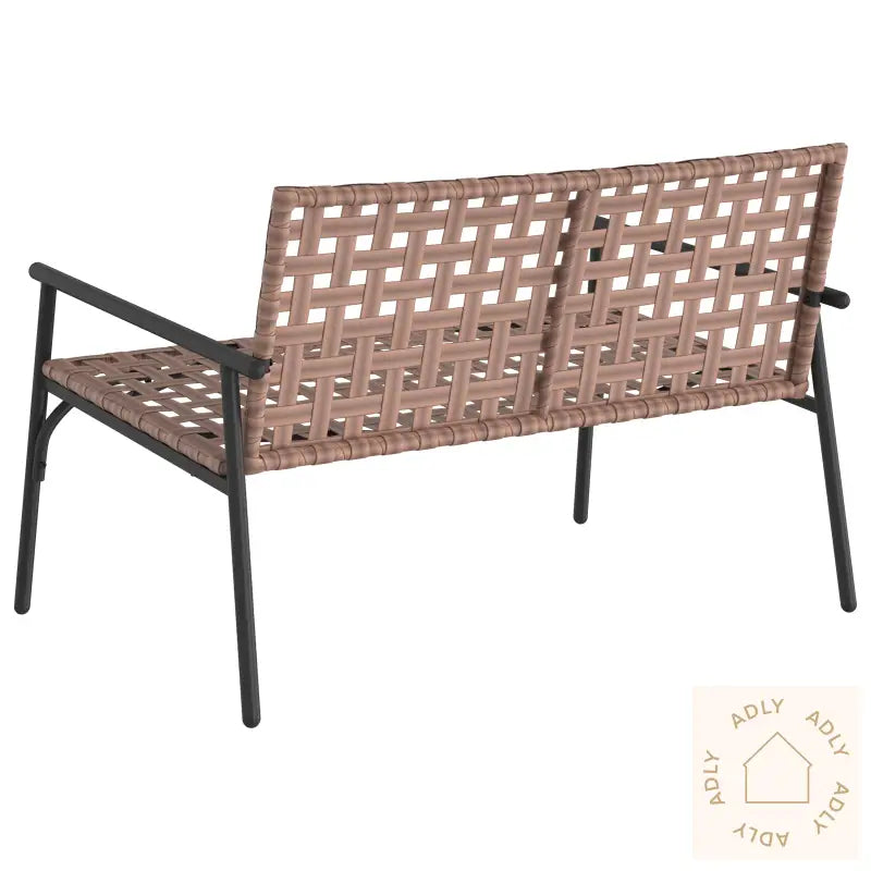Hagebenk Svart 113X79X75 Cm Poly Rattan