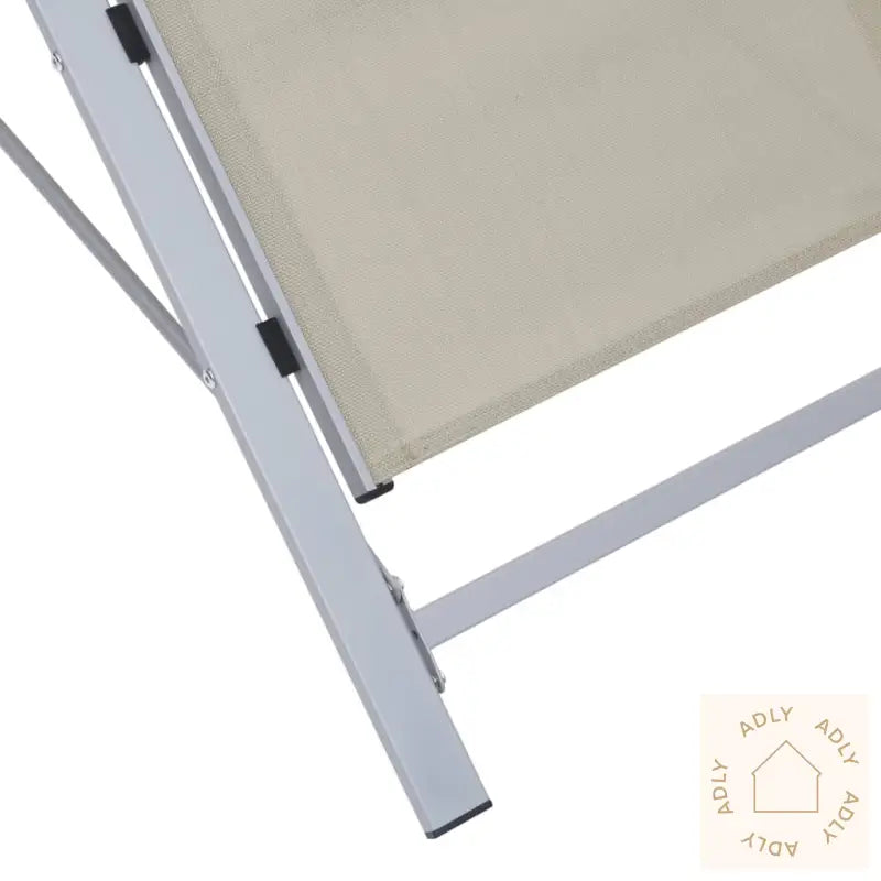 Solsenger 2 Stk Med Bord Aluminium Kremhvit